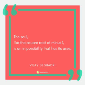 "The soul, / like the square root of minus 1, / is an impossibility that has its uses." --Vijay Seshadri